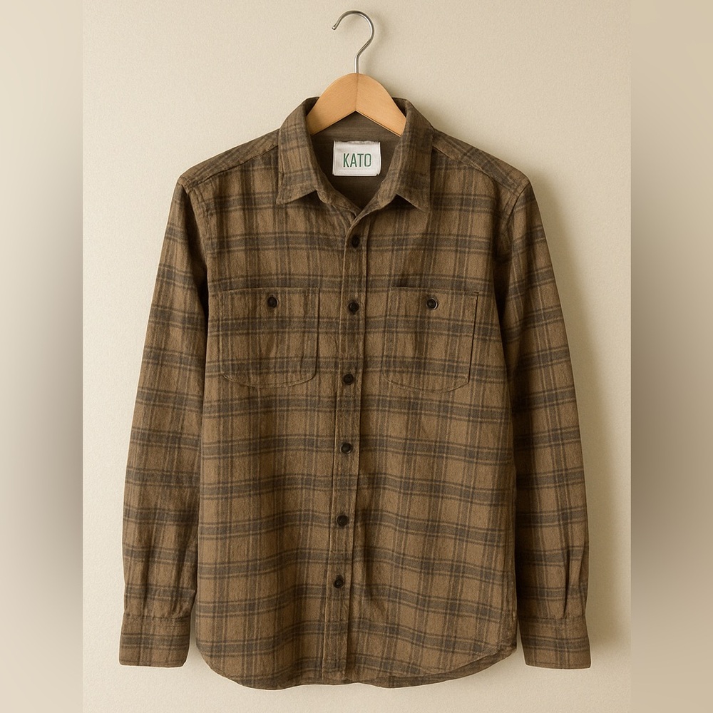 Men's Plaid Shirt - Brown